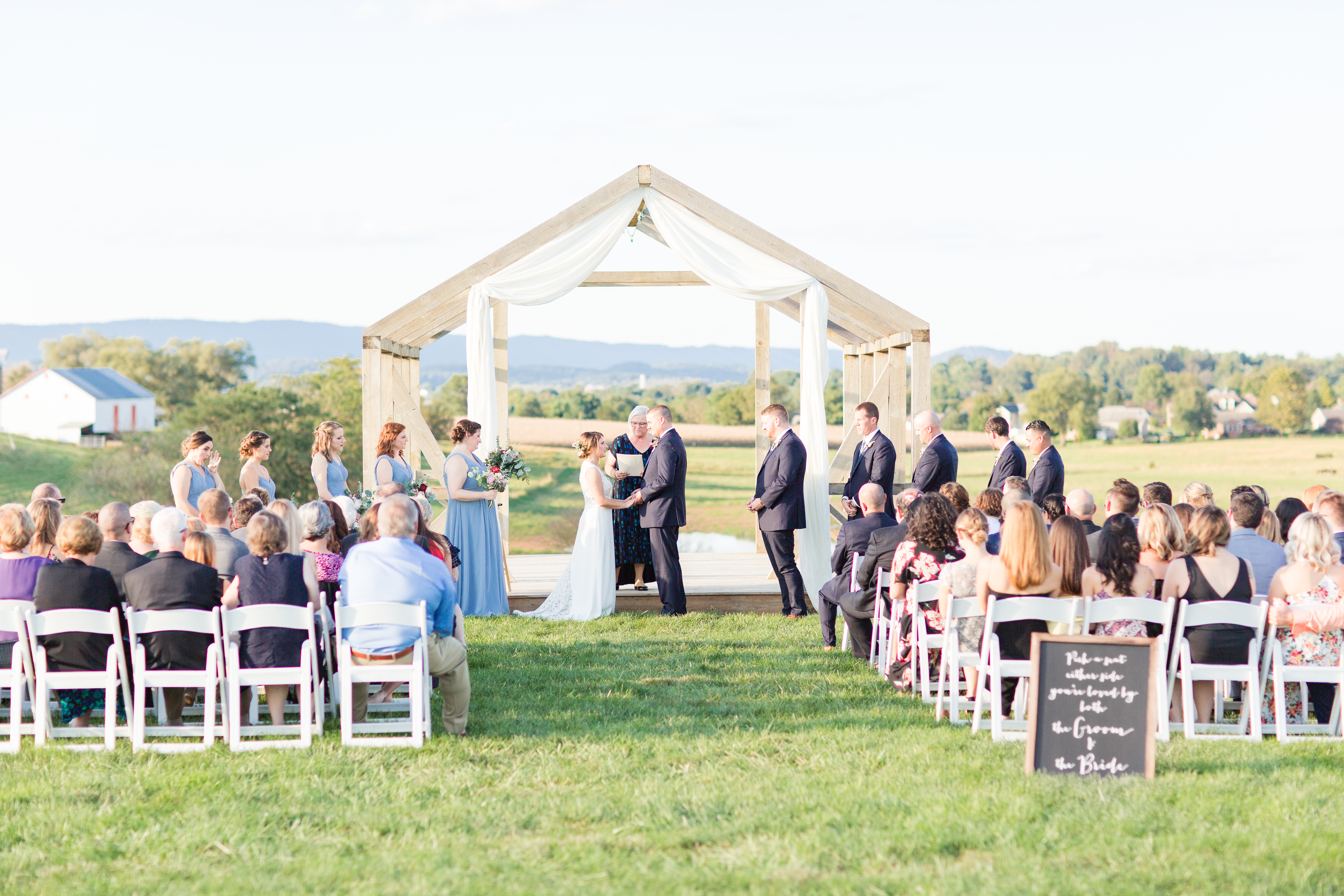 Outdoor Ceremony with mountain views